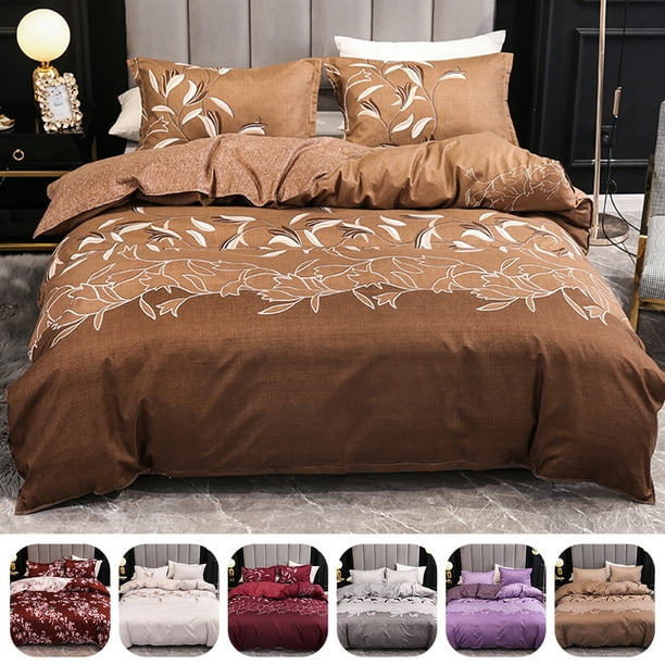 Bedspread s Set Cushion Inky Floral Duvet Cover /& Pillowcase